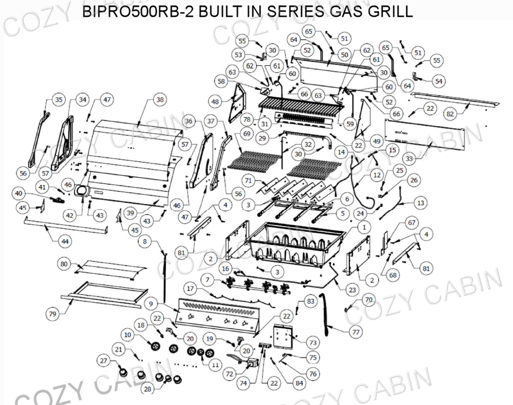 Gas Grill (BIPRO500RB-2) #BIPRO500RB-2